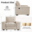 INGALIK Modern Modular Couch Sofa with Seats Storage, Sectional Couch with W/Deep Seat, Comfy Chenille Loveseat Sofa for Living Room, Side Pockets, USB Port, Removable Cover