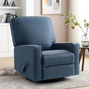 INGALIK 360 Degrees Swivel Rocker Recliner, Glider Rocking Chair Nursery, Fabric Single Sofa