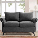 INGALIK 45" Modern Loveseat Sofa, 2 Seater Fabric Sofa Couch with Removable Upholstered, Tapered Metal Legs, Deep Seated Sofa for Small Space, Living Room, Apartment, Beige