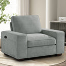 INGALIK Modern Modular Couch Sofa with Seats Storage, Sectional Couch with W/Deep Seat, Comfy Chenille Loveseat Sofa for Living Room, Side Pockets, USB Port, Removable Cover