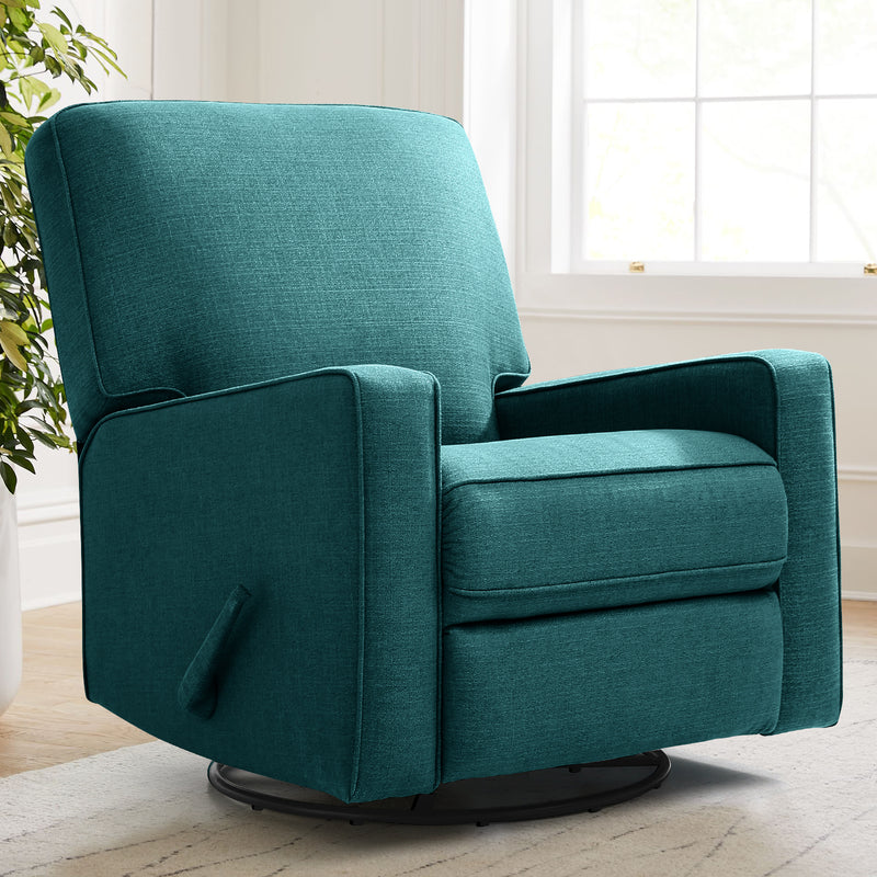 INGALIK 360 Degrees Swivel Rocker Recliner, Glider Rocking Chair Nursery, Fabric Single Sofa