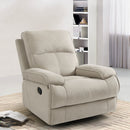 INGALIK Oversized Rocker Recliner Chair for Adults, Ergonomic Recliner Chair with Extra Large Footrest, Comfortable Reclining Chair for Living Room, Beige