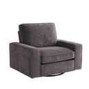 INGALIK Swivel Accent Chair, 40.2"W Oversize Chenille Accent Armchair with Storage Bag, Modern Comfortable Chair for Living Room, Bedroom, Home, Club