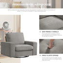 INGALIK Swivel Accent Chair, 40.2"W Oversize Chenille Accent Armchair with Storage Bag, Modern Comfortable Chair for Living Room, Bedroom, Home, Club