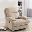 INGALIK Oversized Rocker Recliner Chair for Adults, Ergonomic Recliner Chair with Extra Large Footrest, Comfortable Reclining Chair for Living Room, Beige