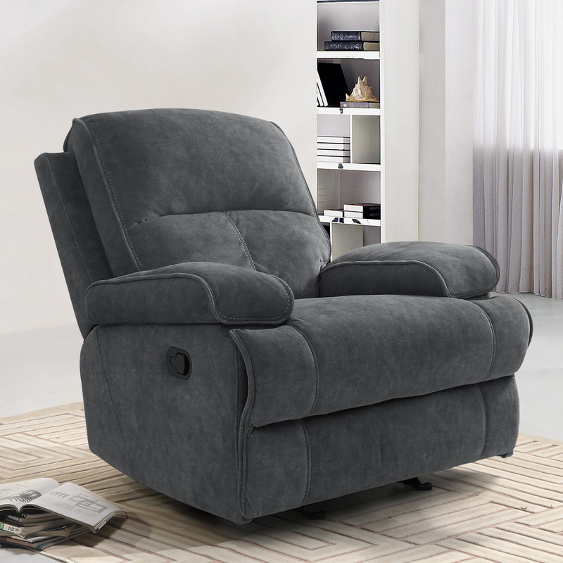 INGALIK Oversized Rocker Recliner Chair for Adults, Ergonomic Recliner Chair with Extra Large Footrest, Comfortable Reclining Chair for Living Room, Beige