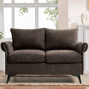 INGALIK 45" Modern Loveseat Sofa, 2 Seater Fabric Sofa Couch with Removable Upholstered, Tapered Metal Legs, Deep Seated Sofa for Small Space, Living Room, Apartment, Beige