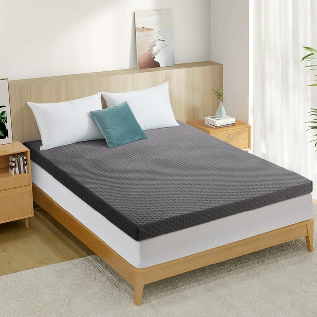 INGALIK 3 inch Gel Memory Foam Mattress Topper, Cooling Bed Topper for Pressure Relief, CertiPUR-US Certified