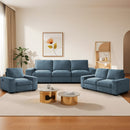 INGALIK Modern Modular Couch Sofa with Seats Storage, Sectional Couch with W/Deep Seat, Comfy Chenille Loveseat Sofa for Living Room, Side Pockets, USB Port, Removable Cover