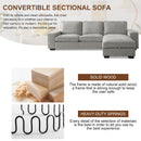 INGALIK 99" Sectional Sofa with Storage Chaise, Oversized L-Shaped Couch, Large Modern Chenille Sofa 3 Seat with Removable Cushion Covers USB Type-C Ports for Living Room