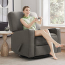 INGALIK 360 Degrees Swivel Rocker Recliner, Glider Rocking Chair Nursery, Fabric Single Sofa