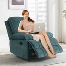 INGALIK Oversized Rocker Recliner Chair for Adults, Ergonomic Recliner Chair with Extra Large Footrest, Comfortable Reclining Chair for Living Room, Beige