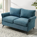 INGALIK 45" Modern Loveseat Sofa, 2 Seater Fabric Sofa Couch with Removable Upholstered, Tapered Metal Legs, Deep Seated Sofa for Small Space, Living Room, Apartment, Beige