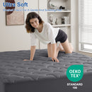 INGALIK Premium 400TC Quilted Mattress Pad, Cooling Breathable Topper, Fitted Thickened Protector, 8-21" Deep Pocket