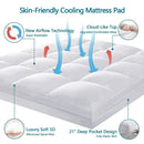 INGALIK Plush Soft Mattress Topper, 400TC Extra Thick Breathable Pad, Cooling Technology, Pressure Relief, 8-21" Deep Elastic Pocket
