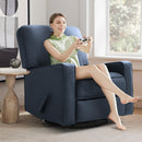 INGALIK 360 Degrees Swivel Rocker Recliner, Glider Rocking Chair Nursery, Fabric Single Sofa