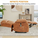 INGALIK 41" Breathable Leather Dual Motor Power Lift Recliner Chair With Heating And Massage, Lay Flat Electric Recliner Lift Assist Recliner For The Elderly