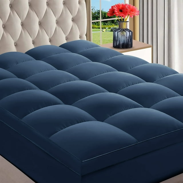 INGALIK Mattress Topper, 400TC Extra Thick Cooling Mattress Pad, Fluffy Soft Pillow Top Mattress Cover Stretches up 8-21" Deep Pocket, Pressure Relief, Hypoallergenic