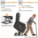 INGALIK 41" Breathable Leather Dual Motor Power Lift Recliner Chair With Heating And Massage, Lay Flat Electric Recliner Lift Assist Recliner For The Elderly