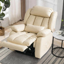 INGALIK Power Lift Recliner Chair Dual Motor, Electric Leather Recliner for Elderly with Heat and Massage, Lay Flat Assist Recliner with Side Pocket for Living Room