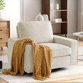 INGALIK Swivel Accent Chair, 40.2"W Oversize Chenille Accent Armchair with Storage Bag, Modern Comfortable Chair for Living Room, Bedroom, Home, Club