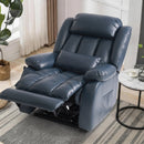 INGALIK Power Lift Recliner Chair Dual Motor, Electric Leather Recliner for Elderly with Heat and Massage, Lay Flat Assist Recliner with Side Pocket for Living Room