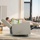 INGALIK 360 Degrees Swivel Rocker Recliner, Glider Rocking Chair Nursery, Fabric Single Sofa