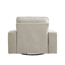 INGALIK Swivel Accent Chair, 40.2"W Oversize Chenille Accent Armchair with Storage Bag, Modern Comfortable Chair for Living Room, Bedroom, Home, Club