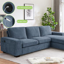 INGALIK 98.4" Convertible Sectional Sofa, L Shaped Sectional Couch with Reversible Chaise, Sleeper Couch with Storage Space and USB Charging Ports for Living Room