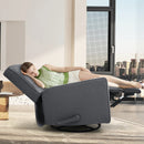 INGALIK 360 Degrees Swivel Rocker Recliner, Glider Rocking Chair Nursery, Fabric Single Sofa