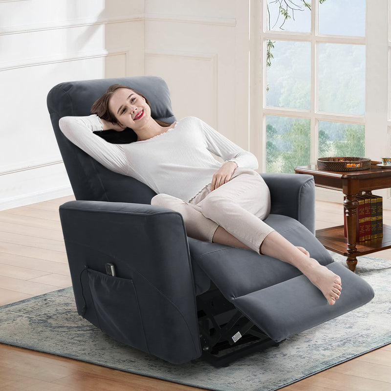INGALIK Power Lift Recliner for Elderly, lift chairs recliners with Kneading Massage, Side Pocket, lift chair for Living room, Beige