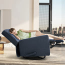 INGALIK 360 Degrees Swivel Rocker Recliner, Glider Rocking Chair Nursery, Fabric Single Sofa