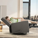 INGALIK 360 Degrees Swivel Rocker Recliner, Glider Rocking Chair Nursery, Fabric Single Sofa