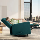 INGALIK 360 Degrees Swivel Rocker Recliner, Glider Rocking Chair Nursery, Fabric Single Sofa
