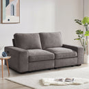 INGALIK Modern Modular Couch Sofa with Seats Storage, Sectional Couch with W/Deep Seat, Comfy Chenille Loveseat Sofa for Living Room, Side Pockets, USB Port, Removable Cover