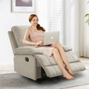 INGALIK Oversized Rocker Recliner Chair for Adults, Ergonomic Recliner Chair with Extra Large Footrest, Comfortable Reclining Chair for Living Room, Beige