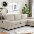 INGALIK 98.4" Convertible Sectional Sofa, L Shaped Sectional Couch with Reversible Chaise, Sleeper Couch with Storage Space and USB Charging Ports for Living Room