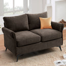 INGALIK 45" Modern Loveseat Sofa, 2 Seater Fabric Sofa Couch with Removable Upholstered, Tapered Metal Legs, Deep Seated Sofa for Small Space, Living Room, Apartment, Beige