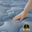 INGALIK Premium 400TC Quilted Mattress Pad, Cooling Breathable Topper, Fitted Thickened Protector, 8-21" Deep Pocket