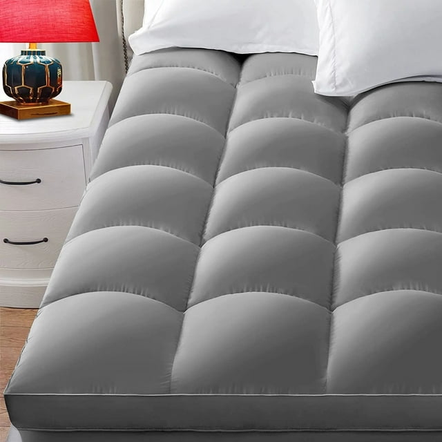 INGALIK Mattress Topper, 400TC Extra Thick Cooling Mattress Pad, Fluffy Soft Pillow Top Mattress Cover Stretches up 8-21" Deep Pocket, Pressure Relief, Hypoallergenic