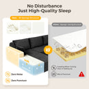 106” Sectional Couch with Chaise, Cloud Boneless Couches Flannel Plush with Deep Seat, L-Shaped Compressed Modular Sofa with Cushions for Living Room, Small Space