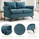 INGALIK 45" Modern Loveseat Sofa, 2 Seater Fabric Sofa Couch with Removable Upholstered, Tapered Metal Legs, Deep Seated Sofa for Small Space, Living Room, Apartment, Beige