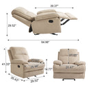 INGALIK Oversized Rocker Recliner Chair for Adults, Ergonomic Recliner Chair with Extra Large Footrest, Comfortable Reclining Chair for Living Room, Beige