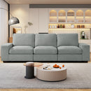 INGALIK Modern Modular Couch Sofa with Seats Storage, Sectional Couch with W/Deep Seat, Comfy Chenille Loveseat Sofa for Living Room, Side Pockets, USB Port, Removable Cover