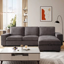 INGALIK 98.4" Convertible Sectional Sofa, L Shaped Sectional Couch with Reversible Chaise, Sleeper Couch with Storage Space and USB Charging Ports for Living Room