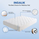 INGALIK Premium 400TC Quilted Mattress Pad, Cooling Breathable Topper, Fitted Thickened Protector, 8-21" Deep Pocket