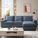 INGALIK 98.4" Convertible Sectional Sofa, L Shaped Sectional Couch with Reversible Chaise, Sleeper Couch with Storage Space and USB Charging Ports for Living Room