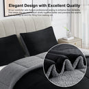 INGALIK  Sherpa Comforter Set, Soft Quilted Down Alternative Comforter Reversible Duvet with 2 Pillowcases, Plush Warm Fall Winter 3 Piece Bedding Sets