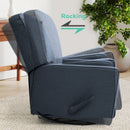 INGALIK 360 Degrees Swivel Rocker Recliner, Glider Rocking Chair Nursery, Fabric Single Sofa