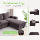 INGALIK 98.4" Convertible Sectional Sofa, L Shaped Sectional Couch with Reversible Chaise, Sleeper Couch with Storage Space and USB Charging Ports for Living Room